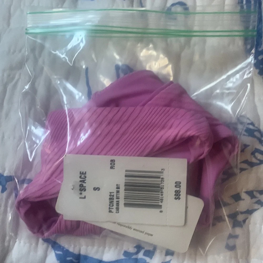 NWT L*Space Swimwear Cabana Bikini Bottom Bitsy Cut in Rosebud